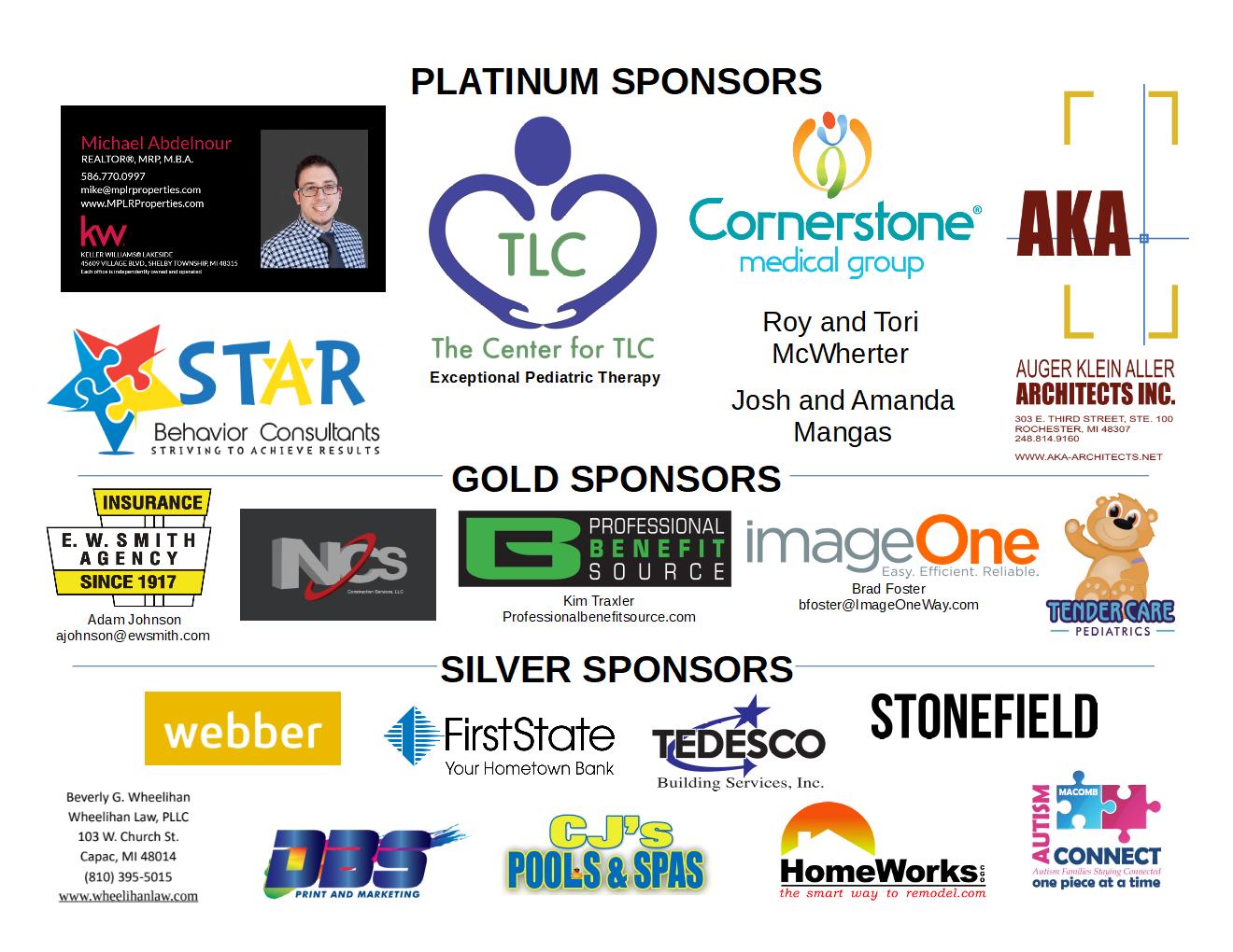 2020 Bowling from the Heart Fundraiser Sponsors
